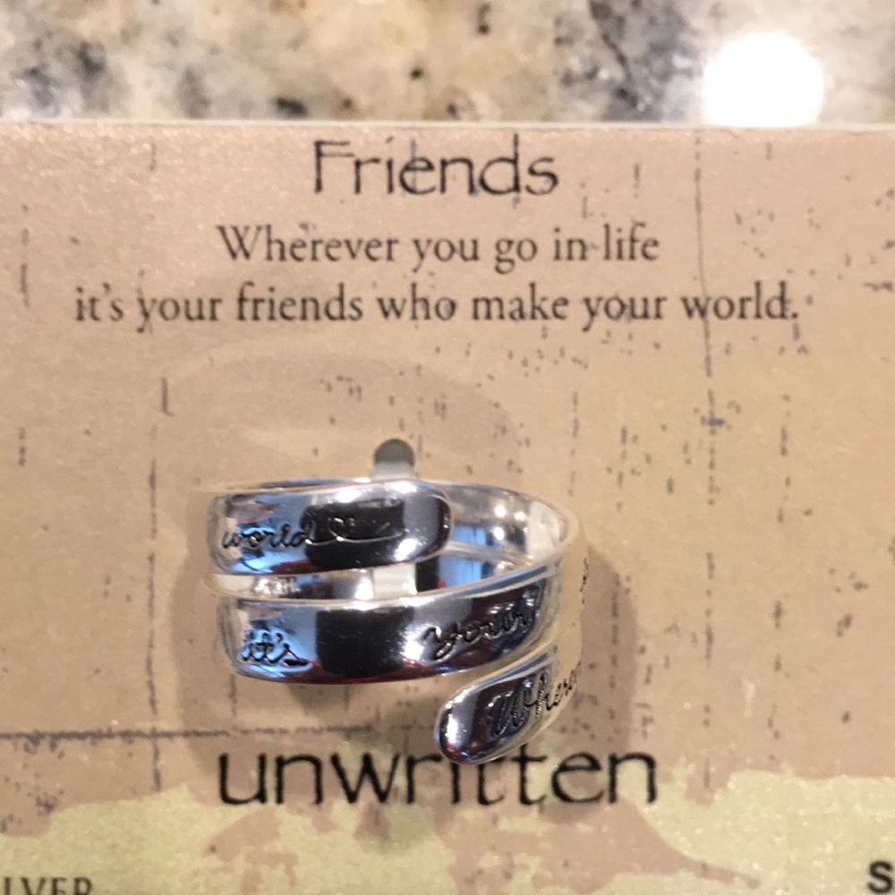 COPY - Spiritual message wrap ring in sterling silver
